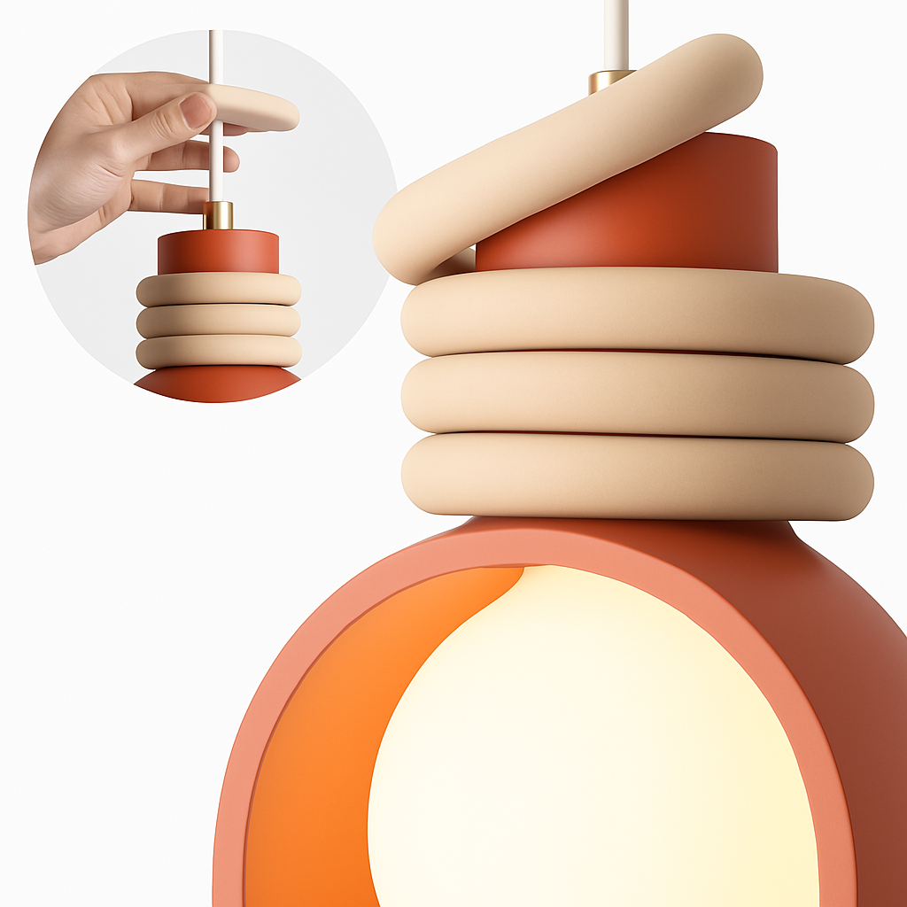 suspension wabi-sabi en verre pour bar et cuisine - vue 5 sur 7