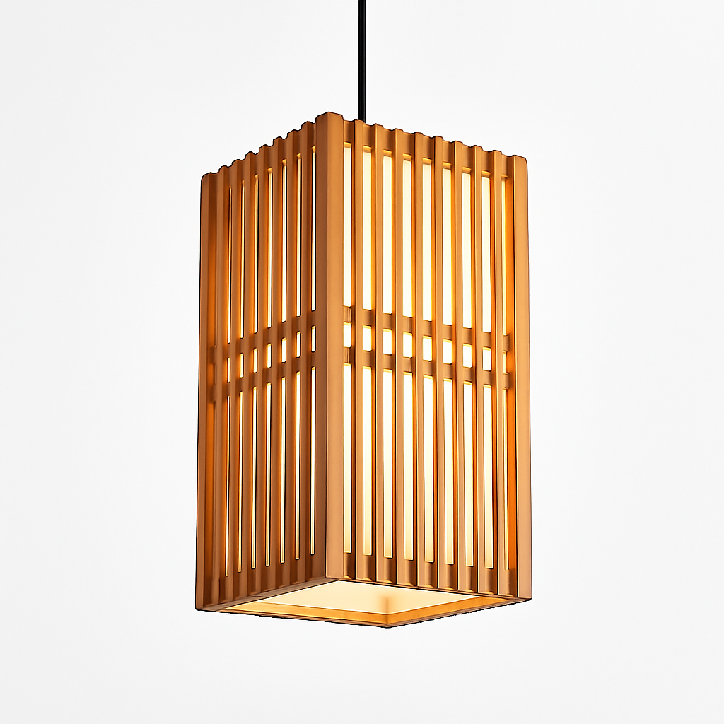 suspension zen bois vintage japonais - vue 5 sur 8