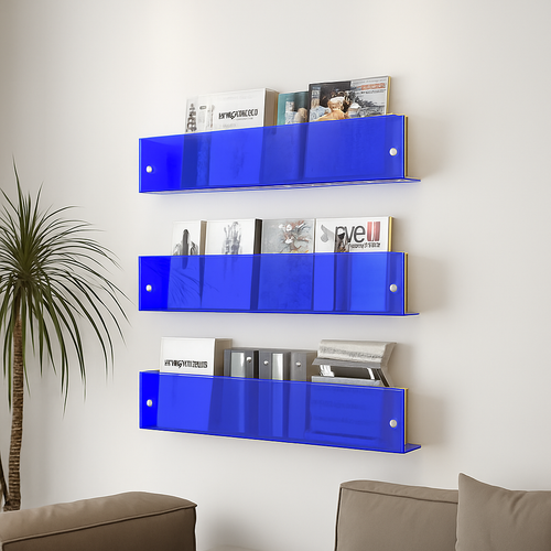 étagère murale en acrylique pour livres magazines et journaux enfants - vue 4 sur 11