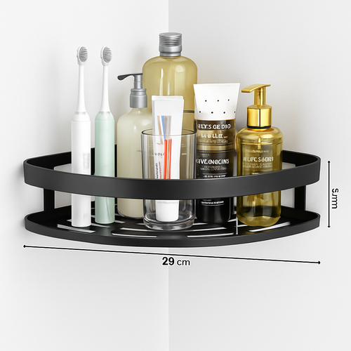 étagère murale en aluminium pour shampoing et maquillage sans perçage - vue 7 sur 6