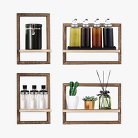 étagère murale flottante en bois design géométrique pour rangement intérieur