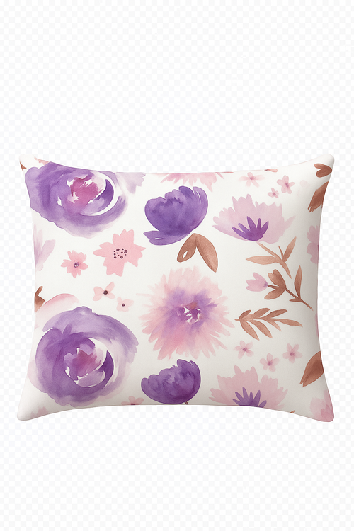 taie d'oreiller carrée à fleurs 45 cm x 45 cm