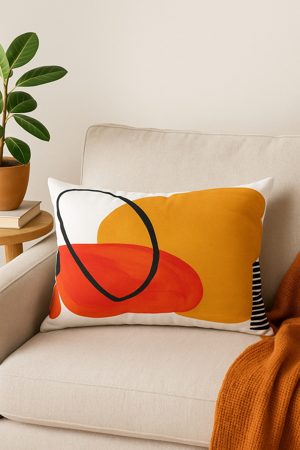 taie d'oreiller décorative avec motifs géométriques pour divers usages - vue 2 sur 2