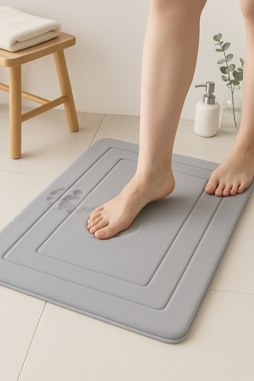 Tapis de bain absorbant antidérapant pvc confort maison - vue 2 sur 2