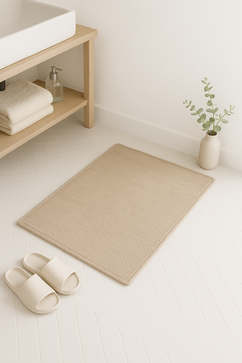 Tapis de bain antidérapant coton style pastoral absorbant - vue 2 sur 2