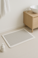 tapis de bain antidérapant diatomite rayures minimalistes
