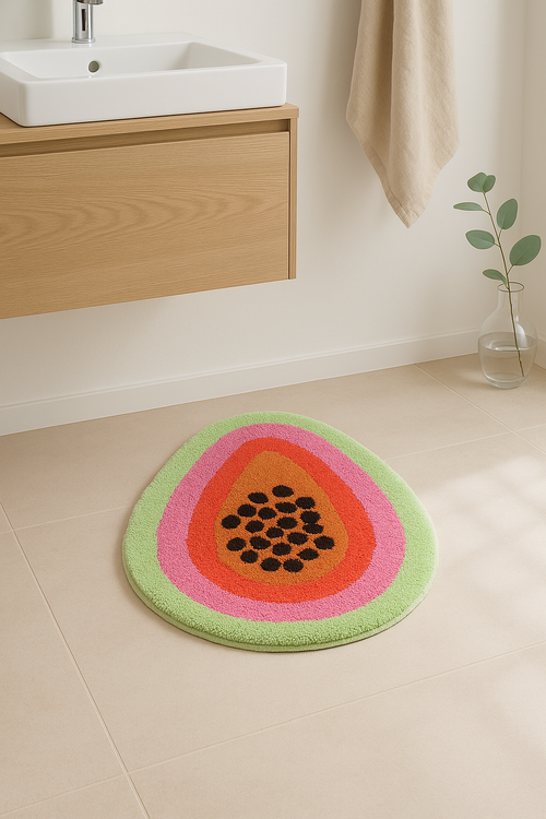Tapis de bain antidérapant motif fruit dessin animé - vue 2 sur 2