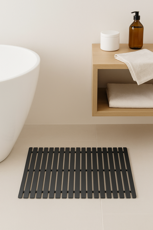 tapis de bain bambou antidérapant style spa élégant - vue 2 sur 2