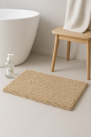 Tapis de bain chenille antidérapant absorbant style rayé