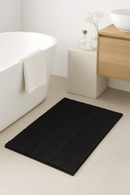 tapis de bain chenille antiderapant absorbant style raye