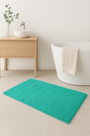 Tapis de bain chenille microfibre absorbant antidérapant rayures