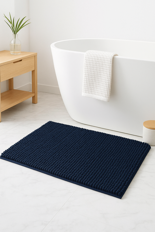 tapis de bain chenille moelleux absorbant antiderapant - vue 2 sur 2