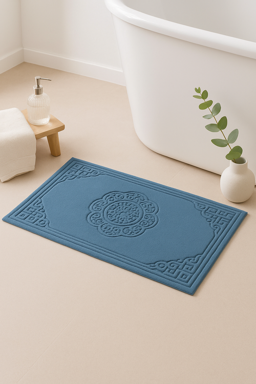 tapis de bain coton absorbant motif cartoon moderne - vue 2 sur 2