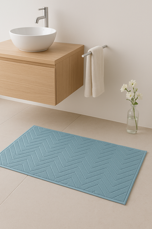 tapis de bain coton absorbant motif cartoon moderne - vue 2 sur 2