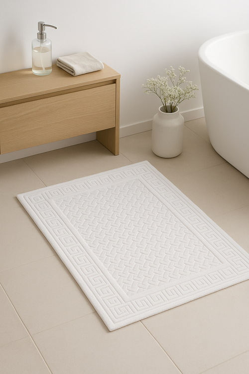 Tapis de bain coton absorbant style cartoon moderne - vue 2 sur 2
