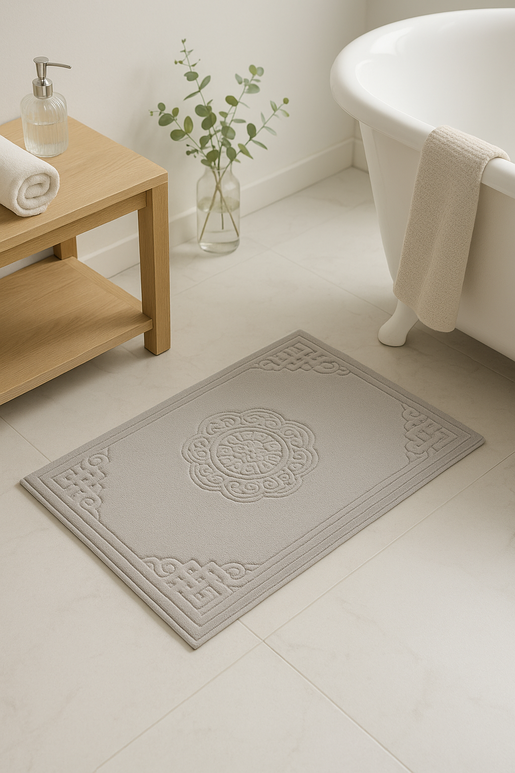 tapis de bain coton cartoon absorbant lavable salle - vue 2 sur 2