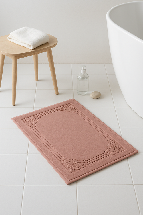 tapis de bain coton epais style spa cartoon - vue 2 sur 2