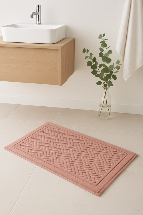 tapis de bain coton epais style spa cartoon - vue 2 sur 2
