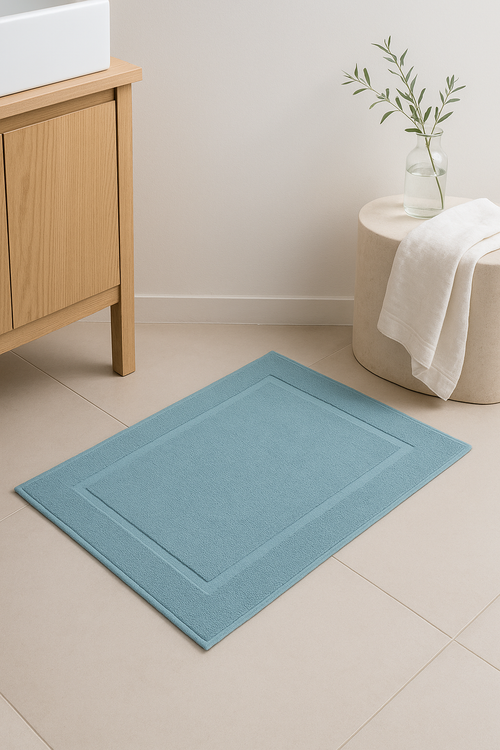Tapis de bain coton epais texture pour salle - vue 2 sur 2