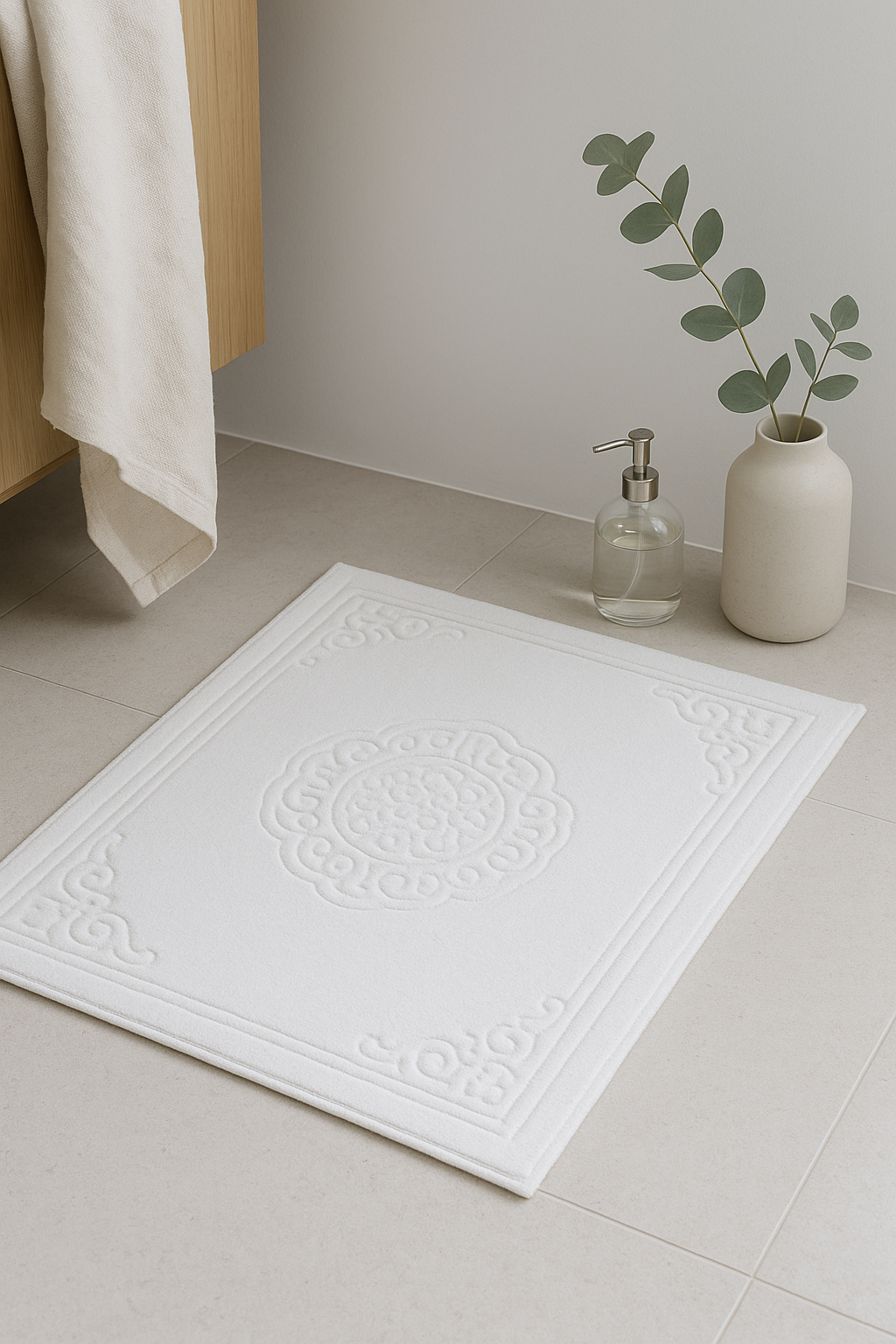 Tapis de bain coton moderne motif cartoon absorbant - vue 2 sur 2