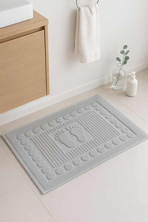 tapis de bain coton motif cartoon doux absorbant - vue 2 sur 2