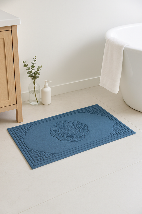 tapis de bain coton motif cartoon moderne absorbant - vue 2 sur 2