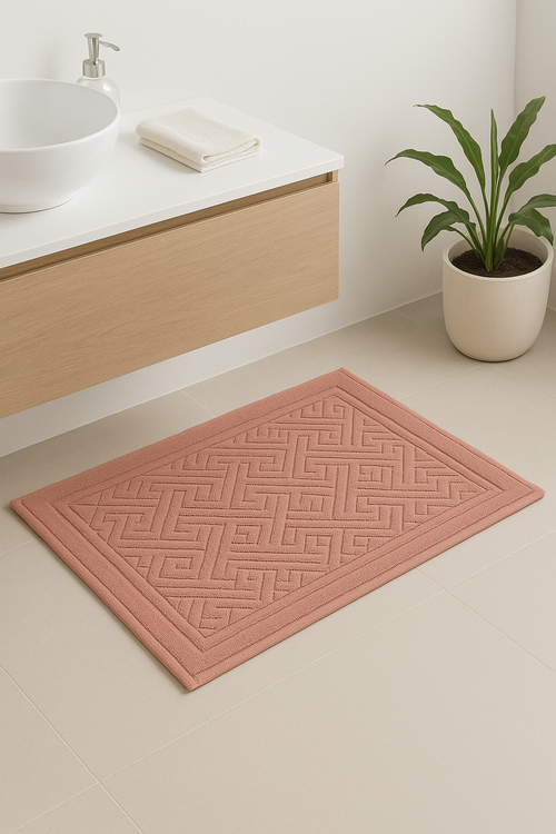 Tapis de bain coton motif cartoon style moderne - vue 2 sur 2