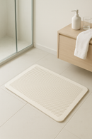 tapis de bain diatomite rayures géométriques antidérapant moderne
