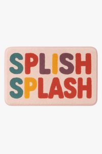 Tapis de bain doux antiderapant motif rayures moderne