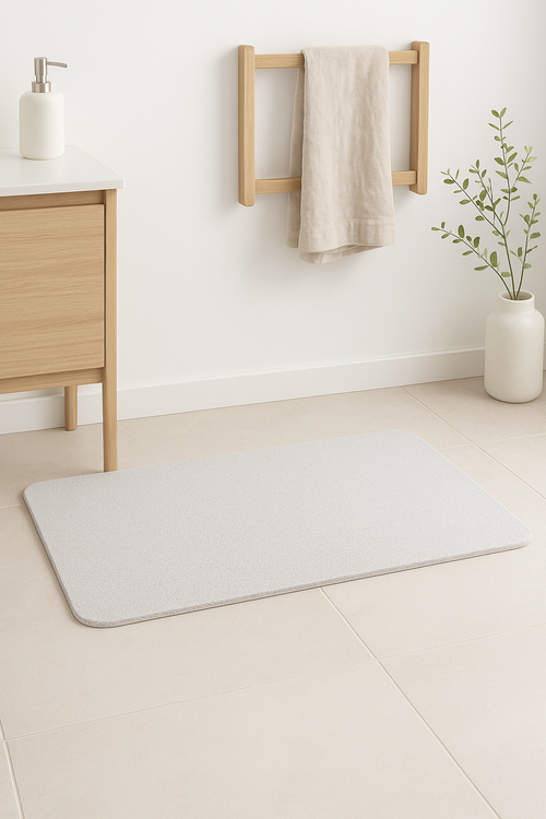Tapis de bain drainant antidérapant effet massage texturé - vue 2 sur 2