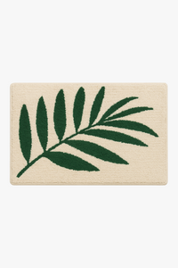 tapis de bain feuilles microfibre antiderapant doux absorbant