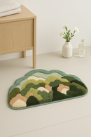 Tapis de bain fleur cartoon moelleux microfibre epais