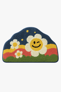 Tapis de bain fleur mignon microfibre epais luxe