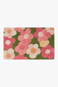 tapis de bain fleuri moderne antiderapant lavable absorbant