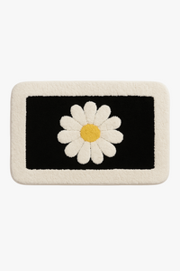 tapis de bain fleurs mignon microfibre antiderapant lavable