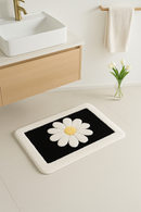 tapis de bain fleurs mignon microfibre antiderapant lavable