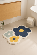tapis de bain floral doux antiderapant moderne entree