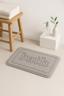 tapis de bain gaufré floral antidérapant microfibre