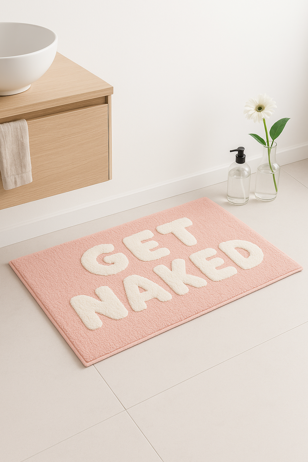 tapis de bain get naked style tufté moelleux - vue 2 sur 2
