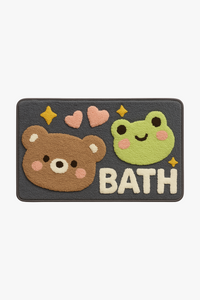 tapis de bain lapin fleur doux antidérapant absorbant
