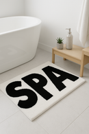 Tapis de bain lettres style cartoon doux absorbant