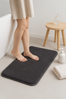 tapis de bain long poils antiderapant interieur doux