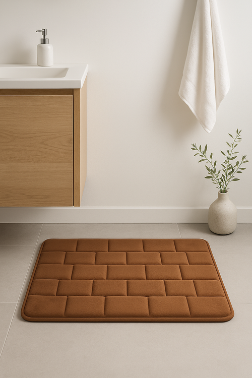 tapis de bain memoire de forme absorbant moderne - vue 2 sur 2