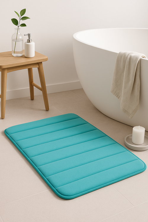 tapis de bain memoire forme antiderapant absorbant doux - vue 2 sur 2
