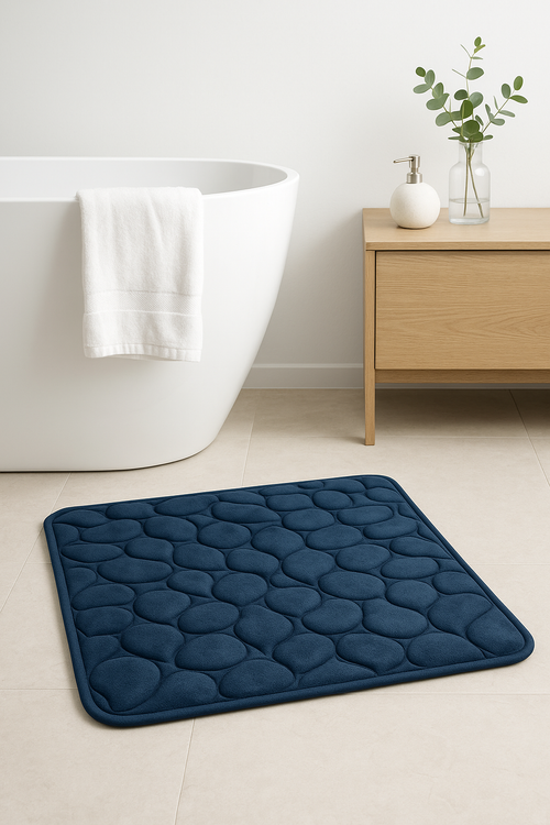 tapis de bain mémoire forme floral antidérapant absorbant - vue 2 sur 2