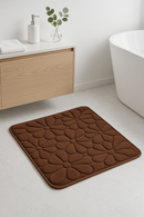 tapis de bain mémoire forme floral moderne absorbant