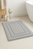 tapis de bain microfiber antidérapant double cadre absorbant