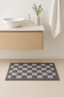 tapis de bain microfibre absorbant motif floral moderne