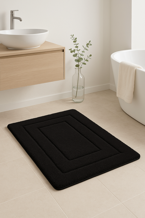 tapis de bain microfibre antiderapant absorbant doux salle - vue 2 sur 2