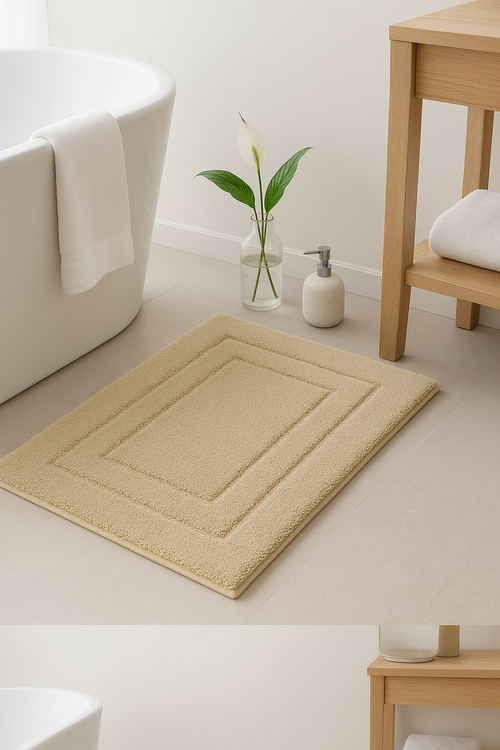 Tapis de bain microfibre antiderapant absorbant velours - vue 2 sur 2